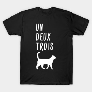 Un Deux Trois Cat Shirt Funny French Teacher Gift T-Shirt